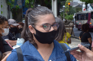 Foto: Jamilly Vitória, de 16 anos, aluna da Escola Estadual Inácio Moura, em Vigia. | Fotógrafo: Eliseu Dias